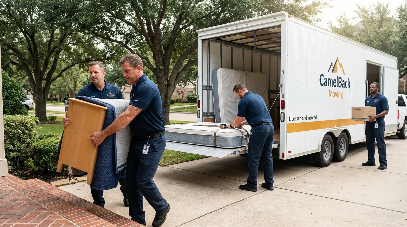 Crew loading residential truck for cross-state move from Blackwood, NJ